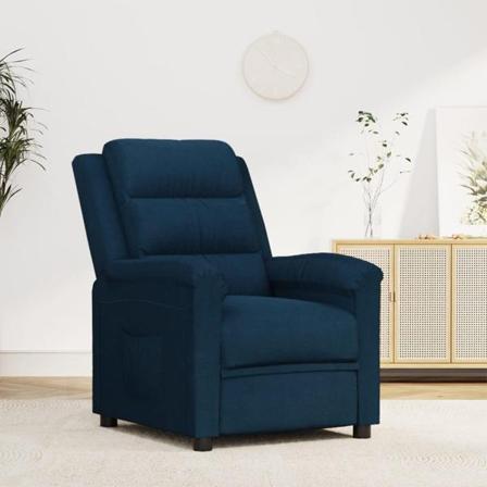 Vidaxl Reclinerfåtölj Blå Sammet Blå