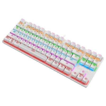 Qwert 87-key Usb Wired Mechanical Keyboard High-quality Professional And Easy-to-use (black)