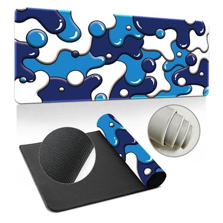 Kraken Keyboards XXL Gaming Musematte - Profesjonell Håndverksmusematte. Gaming Skrivebordsmatte. 36 "X 16 " Utvidet Musematte (is)