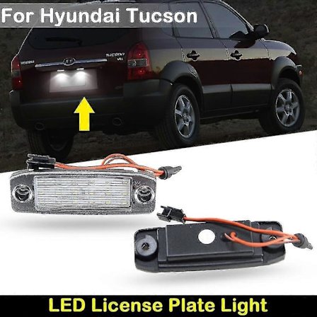 Hyundai Tucson 2005-2009 autoon takavalon valkoinen LED-rekisterikilven valo