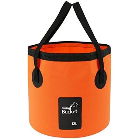 Foldbar Spand - Foldbar Camping Opbevaringsbeholder Sammenklappelig Spand 12L Bærbar Let Spand til Camping Rejser Fiskeri Sejlads og Havearbejde