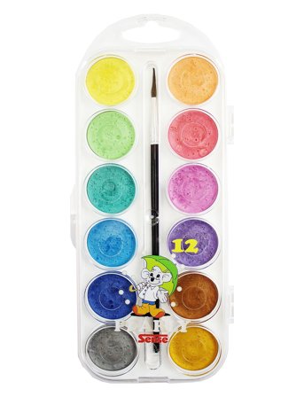 Sense Vattenfärglåda 12-P Pärlemo - Multi/patterned - ONE SIZE