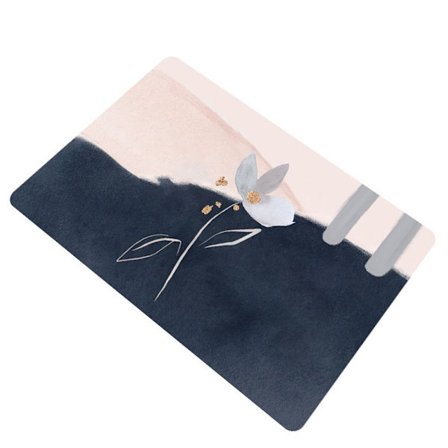 Skridsikker bademåtte i blød diatoméjord, imiteret, absorberende måtte til husholdningstoilet