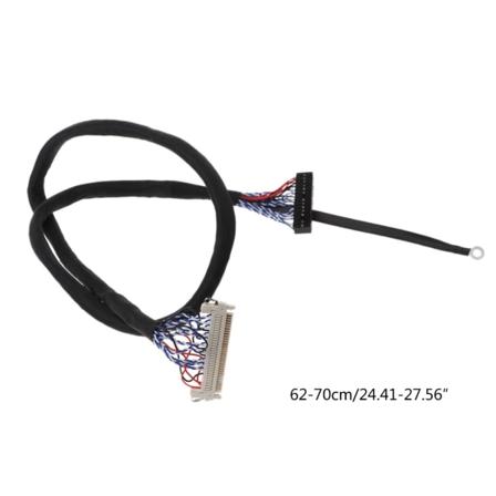 Black Wires Stand LVDS-kabel Passer for LCD-skjerm med 2-kanals LVDS-grensesnitt