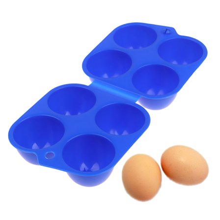 4 Grid Egg Box Carrier Vikbar kartongbeholder Utendørs BBQ Picknick W