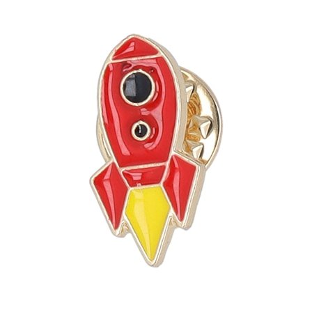 Cap Pins - Vermelho Acessório - Space Rocket Metal Enamel Pin @ Hatstore