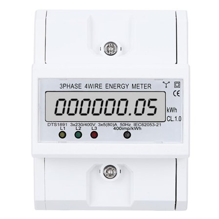 Energimätare 3-fas 4-tråds LCD Digital Display DTS1891 Smart Hem Elektrisk Mätenhet