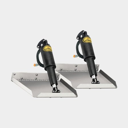 Elektriskt trimplanskit Lenco, 9 x 12" (23 x 30 cm), för båtar 16 - 25 fot (5 - 7.5 m), 12 V, aluminium, med trimplan + cylindrar + manöverpanel