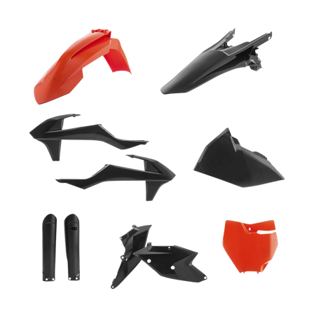 Kit Plastiche Completo Acerbis Arancio-Nero - KTM 125 SX 2016-2018