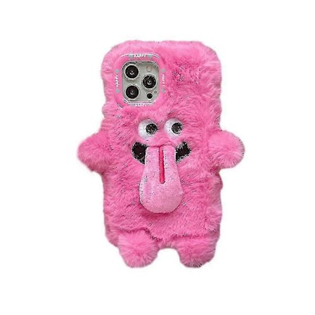 Flush Telefondeksel for Par, Morsomt Tunge-monster Telefondeksel for iPhone 15 14 13 12 11, Julegaver til Barn, Jente