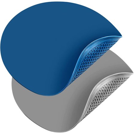 Mikrobølgeovnsmåtte Silikone 2 stk 30 cm Rund Mikrobølgeovn Drejeskive Måtte Ovn Måtte Varmebestandig Bagemåtte, Grå, Blå