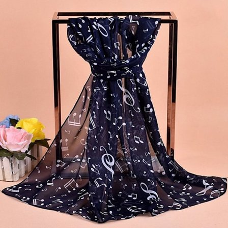 Chiffong Hijab Silk Scarf BLÅ