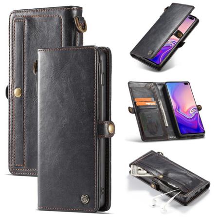 Samsung S10+ Caseme Plånbok Magnet Läder Svart