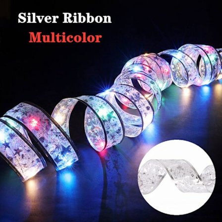 Christmas Ribbon Fairy Light Juldekoration DIY Bows String Light Tree Ornaments