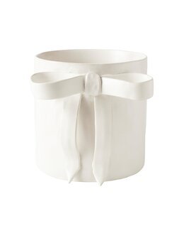 Kruka Ruby med rosett Creme - Jul - Mogihome