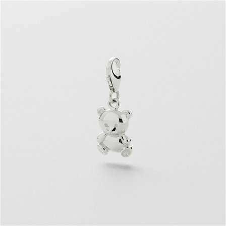 Teddybear Charm - Sterling Silver - Safira