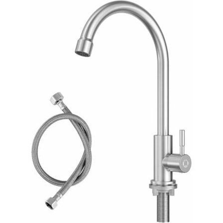 Koldtvandshane til køkken med møtrikker i 304 rustfrit stål