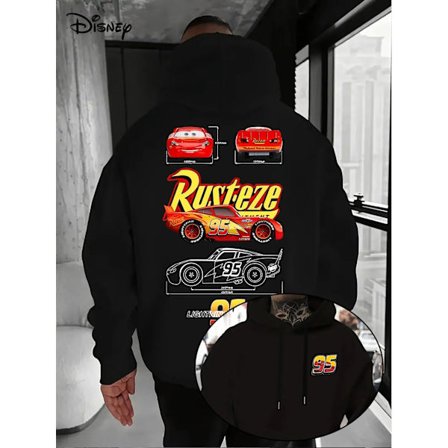 Disney Herre 95 Lynet McQueen Hettegenser Biler Film Pullover Herre Biler Film Hettegenser