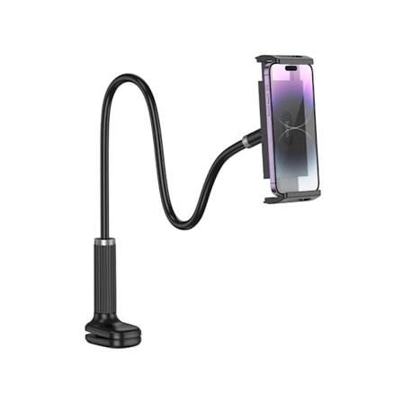 Fleksibel svanehals-mobilholder til mobiler og tablets - Sort