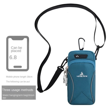 Running Wrist Bag Sport Phone Arm Väska BLÅ