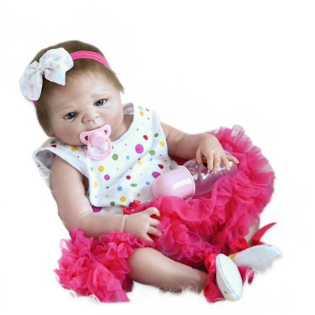 Reborn Baby Dolls Docka Mjukt Silikon 22 Inch Lifelike