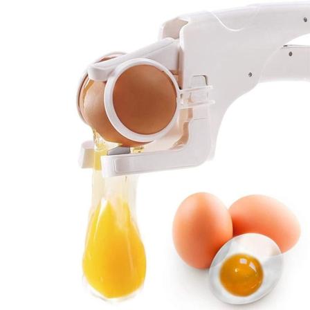 Äggknäckare utan flisor, presentpryl för kök 235X53X110MM, äggulsproteinseparator i vitt, köksredskap-