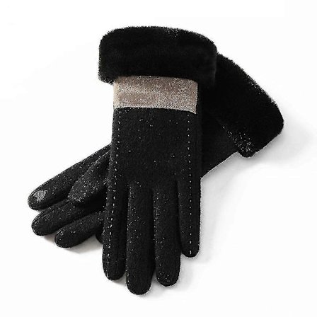 Vinter Varma Touchscreen Termiske Handsker Med Fleece Vindtætte Handsker Ski Xs-xxxl Sort