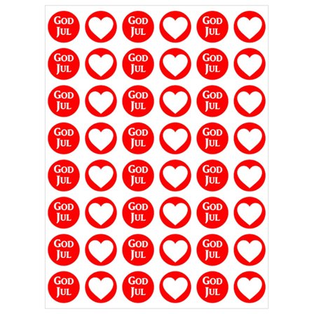 God Jul Klistermärken - Etiketter - 48st