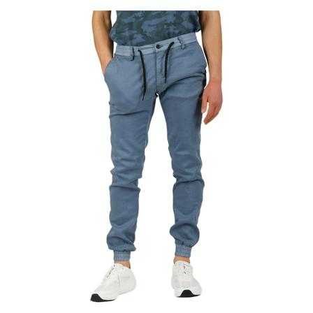 Mason's, Men chino pants in stretch jersey extra slim Milano Jogger Blauw, Heren, Maat:L,elastaan