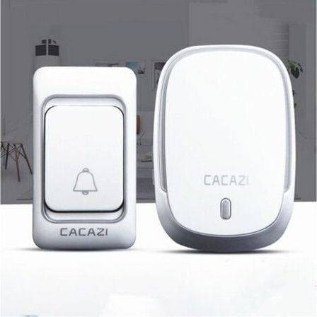 Trådløs dørklokke, 300 meter rækkevidde vandtæt dørklokke, trådløs ringeklokke med 1 sender og 1 stik-i modtager og 3