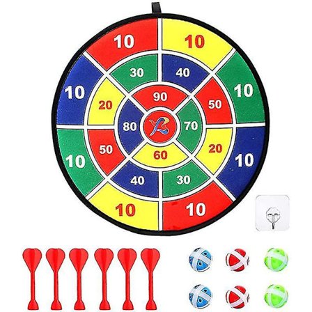 Sikker Darttavle 30cm Spill Barn Borrelås Darttavle 6 Baller
