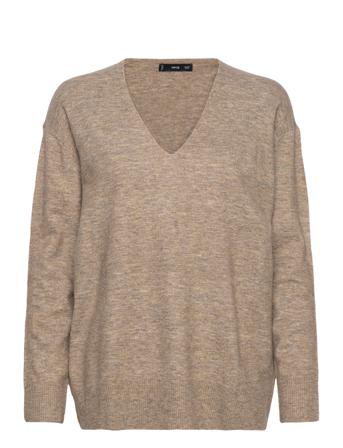 Canadav Pullover Striktrøje Beige Mango