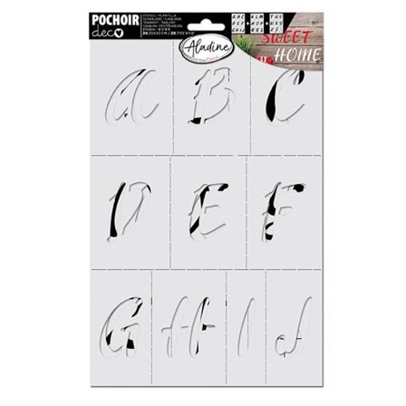 3 koristekuviota - Aakkoset - 20 x 30 cm