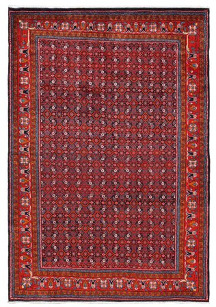 Mahal Teppe Håndknyttet 215X310 Mørk Rød/Svart Persia