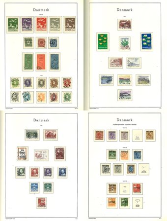 Danmark - Samling i 1 frimærkealbum - Stemplet