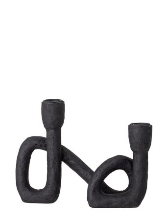 Mashel Lysestage, Sort, Polyresin Black Bloomingville