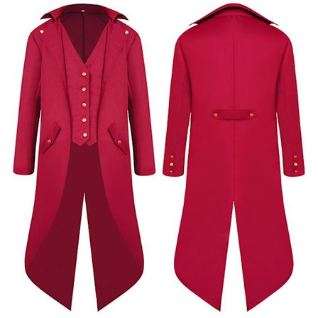 Menn middelaldersk svalhalefrakk Lang kjolefrakk W