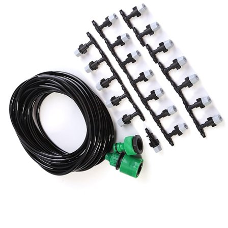 Vatten Dimkylningssystem Slang Sprinkler Munstycke Trädgård Uteplats Mikrobevattningsset 10M