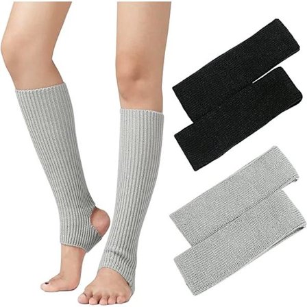 2 par strikkede yogasokker leggvarmere kvinner vinter varme strikkede heklede leggvarmere støvelmansjetter støveltopper sokker