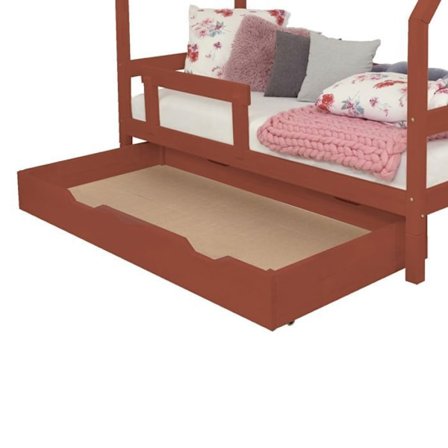 Sänglåda 120 x 190 BUDDY - tegelröd