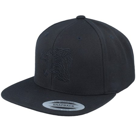 Vikings - Black snapback Czapka Z Daszkiem - Viking Wolf Black/Black Snapback @ Hatstore