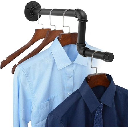 Teollinen Rustiikkinen Rautainen Seinäkiinnitettävä Vaateteline Vaateteline Säilytysteline Pyyhekoukku Kauppaan Olohuoneeseen Vaatekaappiin Z-