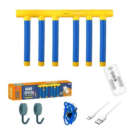 2025 Reflex Challenge Spil - Hånd-Øje Koordination & Reaktionstræningslegetøj, Justerbar Hastighed Drop Stick & Håndhastighedsudfordring[D]