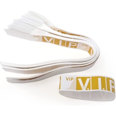 200 stycken vattentäta VIP-armband guld partyarmband lätta pappersarmband