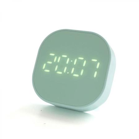 Brusevægsur med temperaturvisning med sugekop Køkken og badeværelse Touch Screen Timer Grøn-mxbc