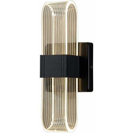 LED væglampe 12W moderne indendørs væglampe Dæmpbar sengelampe Oval akryl væglampe dekorative lys til stue soveværelse gang (guld)