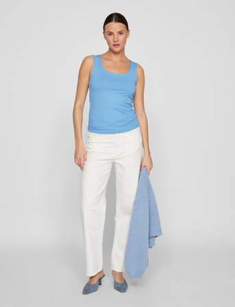 Vila Vikenza U-Neck S/L Tank Top Rev - Noos - Blue - XXL