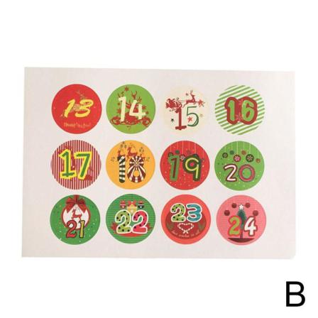 24 X Adventskalender Nedräkning 24 -1 Sover Till Jul Stic
