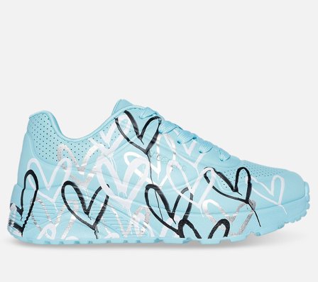 Skechers, JGoldcrown: Uno Lite - Metallic Love, 32, Blå, Pige