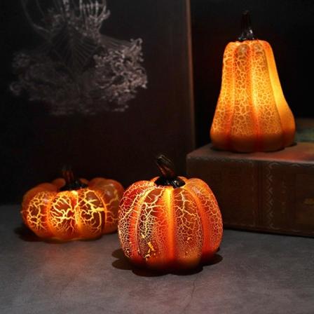Ljus Ljus Pumpa Lampa Juldekor Present Ljus Pumpa Ljusstake LED Little Night Light Hem Fest Bord Dekoration Lampa Sunmostar
